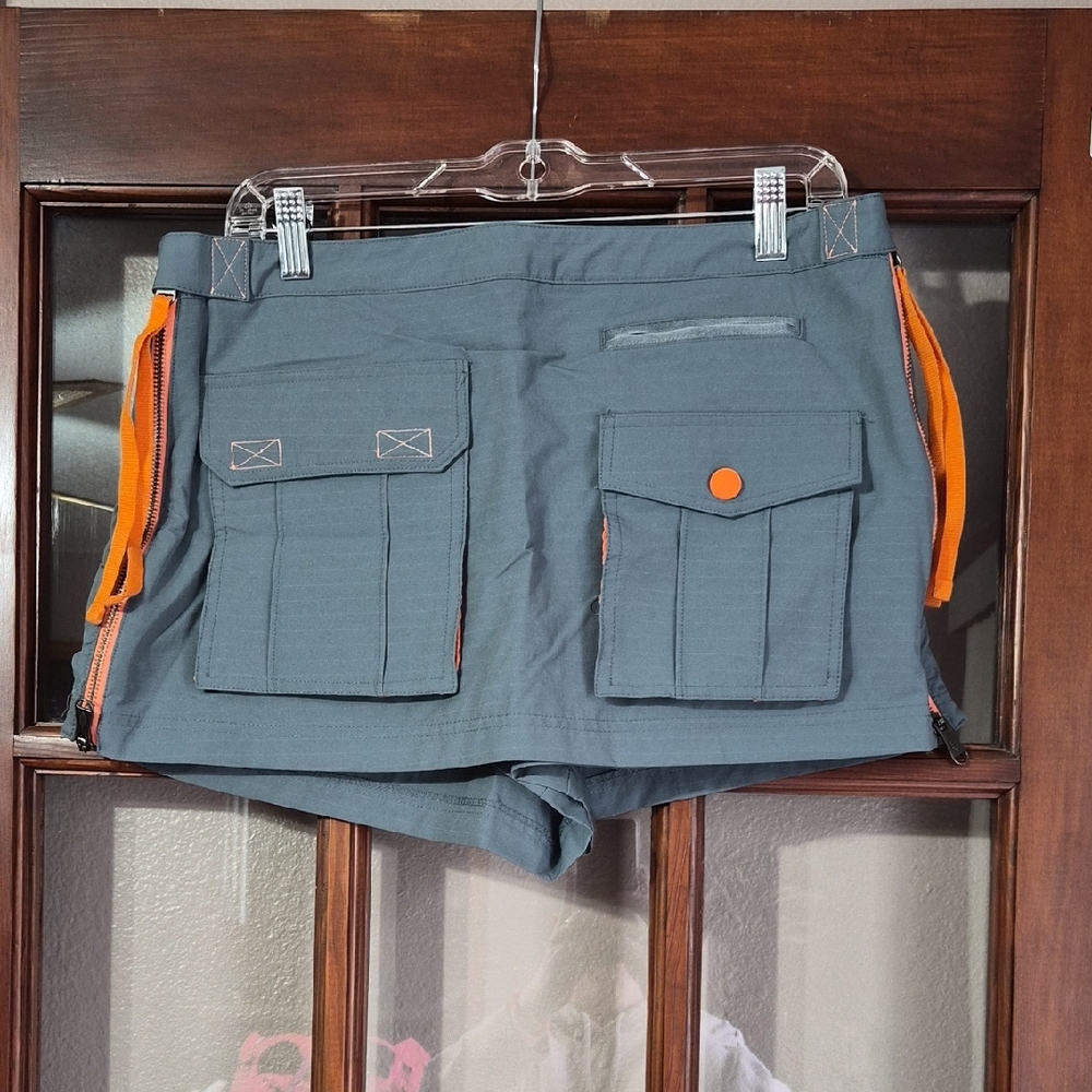 Freepeople Movement Utility Short - Gray with Orange Accents